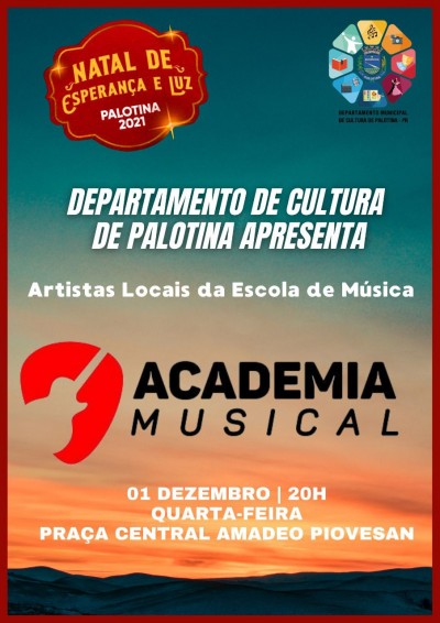 Academia musical - Artistas locais se apresentam hoje em Palotina