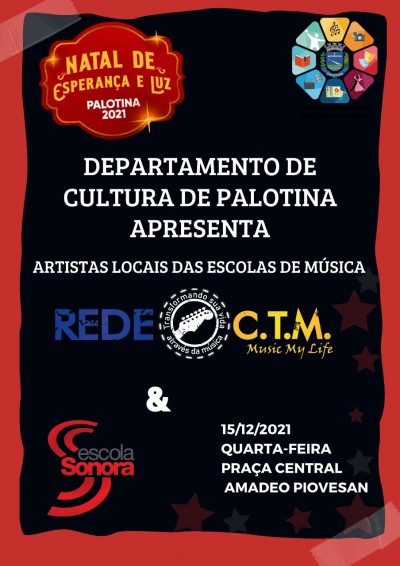 NATAL DE ESPERANÇA E LUZ- Talentos locais vão se apresentar na praça Amadeu Piovesan de Palotina