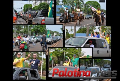 Palotinenses realizam carreata em apoio a Jair Bolsonaro.