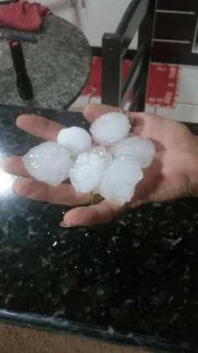 Chuva de granizo é registrada em São Miguel do Iguaçu