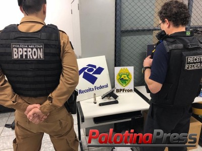 BPFRON E RECEITA FEDERAL APREENDEM ARMA DE FOGO, CARREGADORES E MUNIÇÕES EM CASCAVEL - PR DURANTE OPERAÇÃO FRONTEIRA INTEGRADA