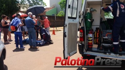 Palotina - SAMU é acionado para atender ciclista ferida em acidente de trânsito