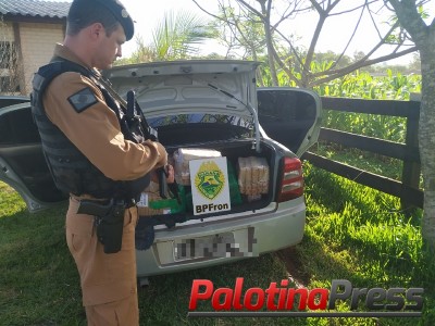 DURANTE OPERAÇÃO MEROM  VEÍCULO CARREGADO COM ERVA SIMILAR  À MACONHA E UMA CAIXA DE VENENO AGRÍCOLA SÃO APREENDIDOS