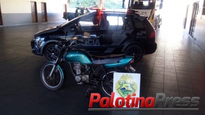 BPFron recupera em Guaíra, durante Operação MEROM, motocicleta furtada em 2014 na cidade de Foz do Iguaçu 