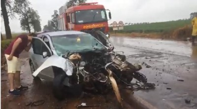 Acidente entre dois veículos deixa vítima fatal na rodovia entre Palotina e Maripá