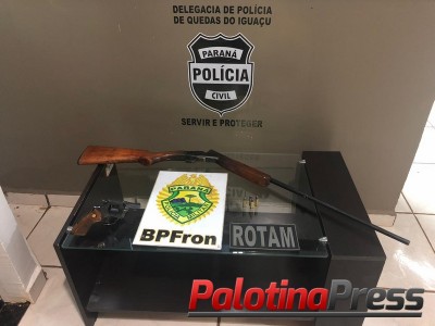 Ação policial prende indivíduo envolvido em roubos na cidade de Espigão Alto e apreende armas de fogo e munições