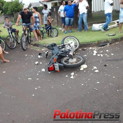 Palotina - Duas pessoas se ferem em acidente de trânsito no Osvaldo Cruz.