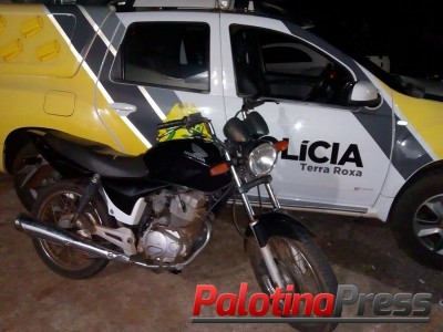 PM de Terra Roxa recupera motocicleta furtada no dia 19 em Palotina