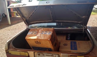 POLICIAIS MILITARES DE JESUÍTAS APREENDEM 450 PACOTES DE CIGARRO CONTRABANDEADO