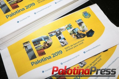 Prefeitura de Palotina inicia a distribuição do IPTU 2019 a partir de segunda-feira