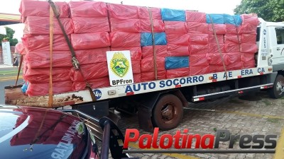 BPFRON aprende mais de 10500 pacotes de cigarros em Operação Fronteira.
