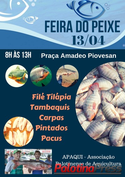 Feira do Peixe será no dia 13 em Palotina