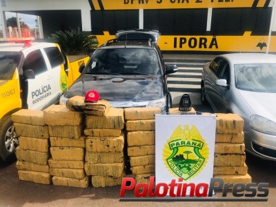 Posto Policial Rodoviário de Iporã em conjunto com a Rotam da 3ªcia apreende caminhonete roubada carregada com mais de meia tonelada de entorpecentes