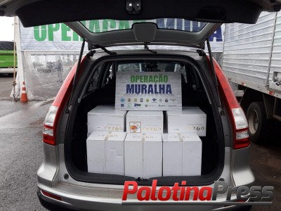BPFRON APREENDE VEÍCULO QUE TRANSPORTAVA ESSÊNCIA DE NARGUILÉ  CONTRABANDEADAS DO PARAGUAI EM SANTA TEREZINHA DE ITAIPU - PR.