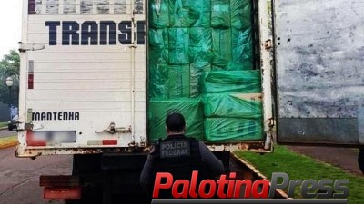 Caminhão carregado com 700 caixas de cigarros é apreendido pela PF em Marechal Rondon