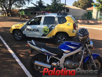 Maripá - Polícia Militar recupera motocicleta furtada.