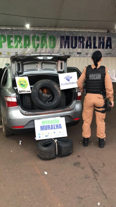 Policiais Militares do BPFRON apreendem veículo carregado com contrabando 