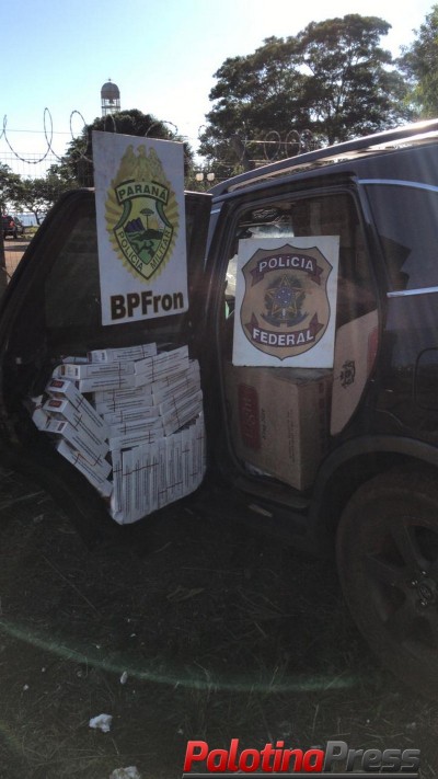 POLÍCIA FEDERAL E  BPFRON REALIZAM APREENSÃO DE VEÍCULOS CARREGADOS COM CIGARROS PARAGUAIOS