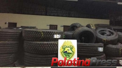 BPFron apreende mais de 120 pneus em depósito clandestino de Guaíra