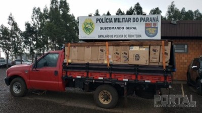 Caminhonete carregada de cigarros é apreendida em Maripá
