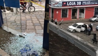 Em nova ação no Litoral, bandidos fortemente armados fazem reféns e assaltam banco