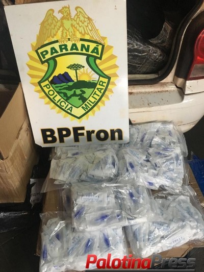 BPFRON APREENDE MATERIAIS MÉDICOS E CIRÚRGICOS EM MEIO A DEMAIS PRODUTOS CONTRABANDEADOS EM GUAÍRA-PR