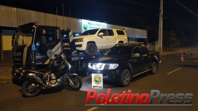 BPFRON APREENDE CAMINHONETE CARREGADA COM CONTRABANDO E CONTRABANDISTA É BALEADO