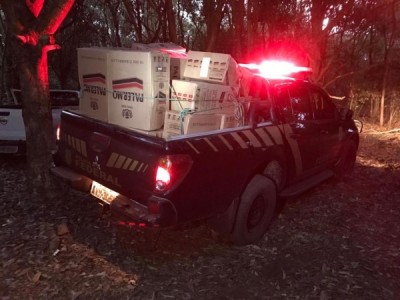 Veículos com cigarros são apreendidos em Terra Roxa e Guaíra nesta quinta-feira