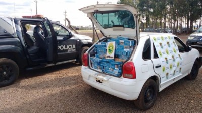 BPFron apreende veículo com cigarros em Marechal Rondon
