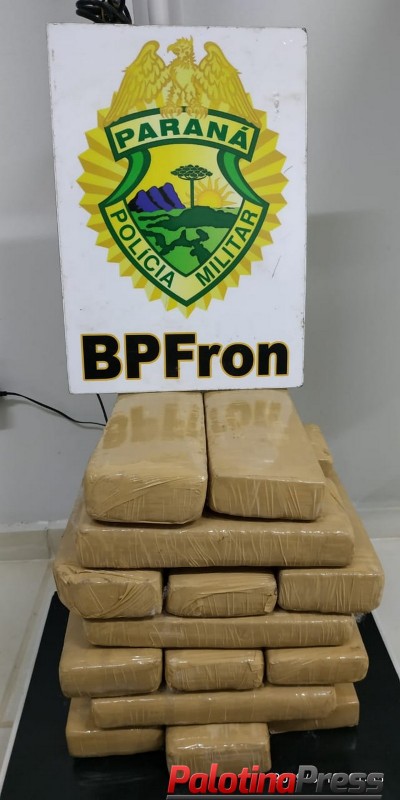 BPFRON REALIZA APREENSÃO DE 12,2 KG DE MACONHA EM REALEZA/PR 