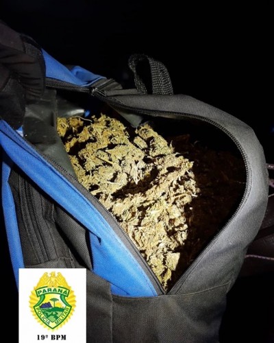 Rotam apreende 3,5kg de maconha na cidade de ouro verde do oeste durante operação fronteira segura