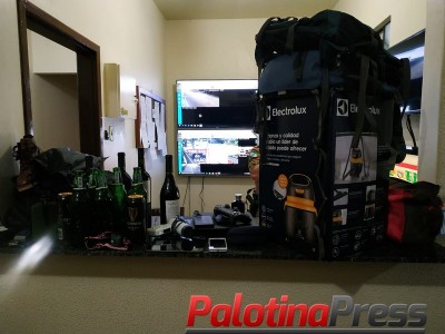 Palotina - PM recupera objetos de furto e autor do crime é detido.