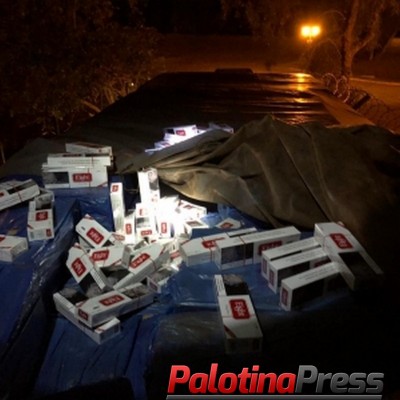 Policiais realizam apreensão de caminhão carregado com cigarros em Marechal Rondon