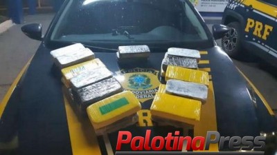 Condutor é preso na BR 277 transportando 24 kg de cocaína no porta-malas de Gol