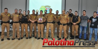 Palotina - Soldado Almeida recebe homenagem ao ser destaque do mês do 19º Batalhão da Polícia Militar.