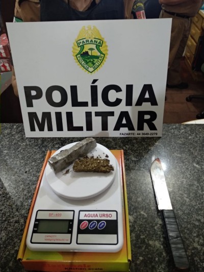 Palotina - Polícia Militar detém autor de tentativa de homicídio, e apreende droga.