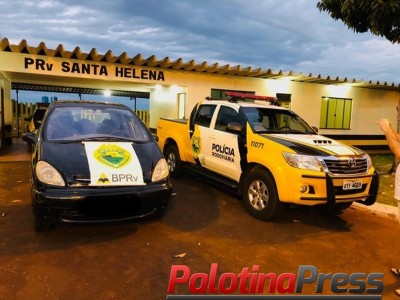 PRE de Santa Helena recupera veículo furtado em Toledo e prende suspeito