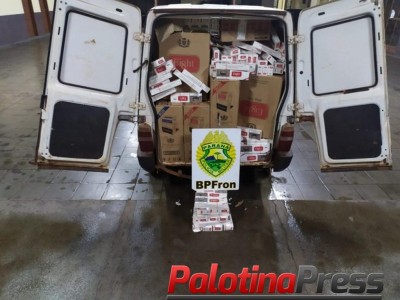 Fiorino carregada de cigarros é apreendida em Guaíra