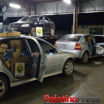 BPFron apreende três veículos, um deles ficou pendurado na ponte em Guaíra