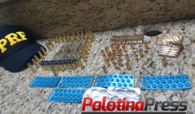 PRF detém trio com 250 munições, estimulantes sexuais e abortivos