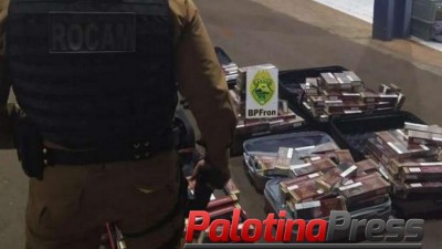 BPFron apreende 280 pacotes de cigarros em Santa Tereza do Oeste
