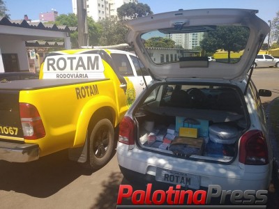 EQUIPE ROTAM DA POLÍCIA RODOVIÁRIA ESTADUAL  APREENDE DOIS VEICULOS COM CELULARES E ELETRONICOS
