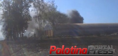 Incêndio em barracão de adubos é registrado na divisa com Nova Santa Rosa