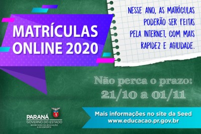 Paraná - Educação disponibiliza ferramenta online para matrículas