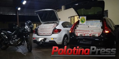BPFRON APREENDE VEÍCULOS CARREGADOS COM CIGARROS EM GUAÍRA