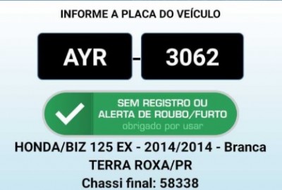 Roubo em via pública é registrado em Terra Roxa