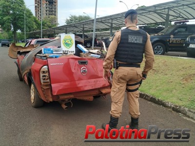 MONTANA CARREGADA DE CIGARROS CAPOTA AO TENTAR FUGIR DO BPFRON