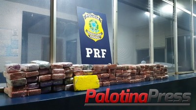 PRF recupera veículo com droga em fundo falso