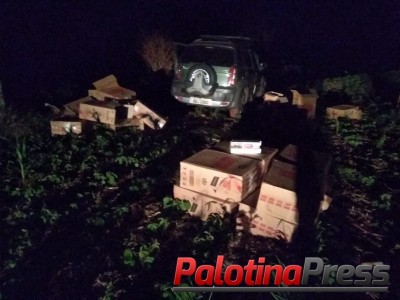 PM de Terra Roxa apreende três veículos carregados com grande quantidade de cigarros oriundos do Paraguai.