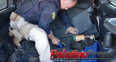 PRF descobre maconha escondida em tanque de combustível no Paraná